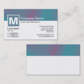 モノグラムモダン-抽象芸術ホイール – カラー 名刺 (正面/裏面)