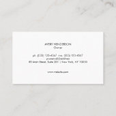 モノグラムモダン、白黒の大理石、石 名刺 (裏面)