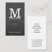 モノグラムモダン（黒板） 名刺 (正面/裏面)