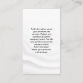 モノグラムモダン(黒/白)ドレープの背景 名刺 (裏面)