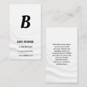 モノグラムモダン(黒/白)ドレープの背景 名刺 (正面/裏面)