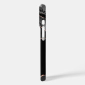 モノグラムモダンDブラックアガテマーブルバラ金ゴールド Case-Mate iPhoneケース (裏面 / 左)