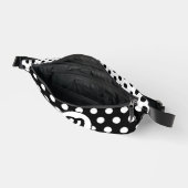 モノグラムモノクロ水玉模様カスタムカラー ファニーパック (見開き)