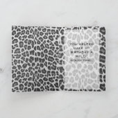 モノグラムモノクロLeopardプリント カード (内部)
