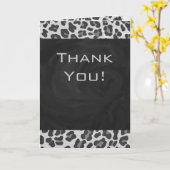 モノグラムモノクロLeopardプリント カード (黄色い花)