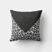 モノグラムモノクロLeopardプリント クッション (裏面)