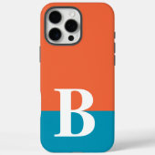 モノグラムモノグラムのシンプルオモダンレンジブルー Case-Mate iPhoneケース (裏面)