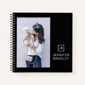 モノグラムモノグラムのフォトシックパーソナライズされた名 ノートブック (正面)