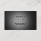 モノグラムユニークグレーブラックビジネスカード 名刺 (裏面)