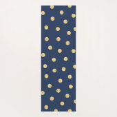 モノグラムユニークネイビーブルー金ゴールドヨガマット ヨガマット (裏面)