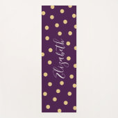 モノグラムユニークパープル金ゴールドマット ヨガマット (正面)