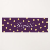 モノグラムユニークパープル金ゴールドマット ヨガマット (正面(横))