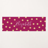 モノグラムユニークピンク金ゴールドマット ヨガマット (正面(横))