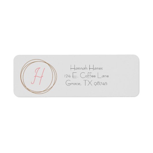 モノグラムユニークレターコレクション住所 シール (正面)