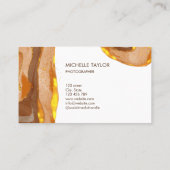 モノグラムユニーク抽象芸術ボホテラコッタ金ゴールド 名刺 (裏面)