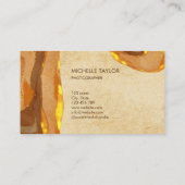 モノグラムユニーク抽象芸術ボホテラコッタ金ゴールド 名刺 (裏面)