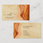 モノグラムユニーク抽象芸術ボホテラコッタ 名刺 (正面/裏面)
