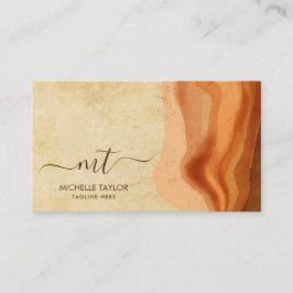 モノグラムユニーク抽象芸術ボホテラコッタ 名刺
