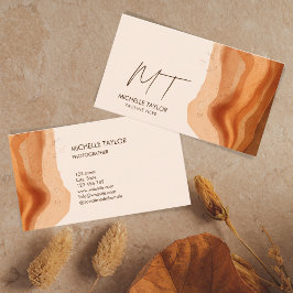 モノグラムユニーク抽象芸術ボホテラコッタ 名刺