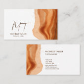 モノグラムユニーク抽象芸術ボホテラコッタ 名刺 (正面/裏面)