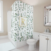 モノグラムユーカリ模様 シャワーカーテン (インサイチュ)