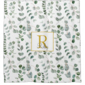 モノグラムユーカリ模様 シャワーカーテン (正面)