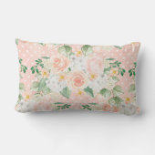 モノグラムユーカリ素朴フローラセージ緑 ランバークッション (裏面)