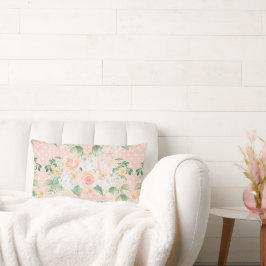 モノグラムユーカリ素朴フローラセージ緑 ランバークッション