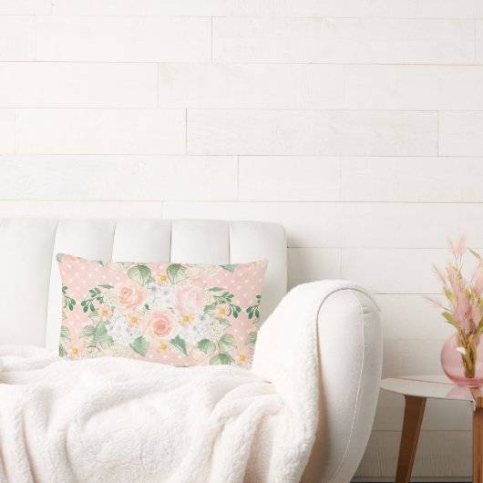 モノグラムユーカリ素朴フローラセージ緑 ランバークッション (ソファ)