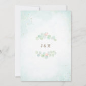 モノグラムユーカリ葉スピーニーフローラピーチセージ 招待状 (裏面)