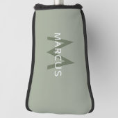 モノグラムライトグリーンパターの作成 ゴルフヘッドカバー (回転90)