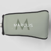 モノグラムライトグリーンパターの作成 ゴルフヘッドカバー (正面)