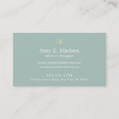 モノグラムライトグリーン白水玉模様名刺 名刺 (裏面)