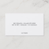 モノグラムライトグレー背景 名刺 (裏面)