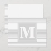 モノグラムライトグレー ストライプ ポストカード (正面/裏面)