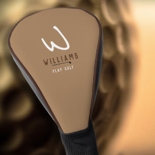 モノグラムライトブラウンゴルフヘッドカバー ゴルフヘッドカバー