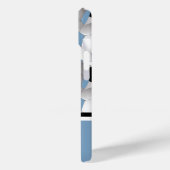 モノグラムライトブルーブラックサッカーボールパターン Case-Mate iPhoneケース (裏面 / 左)