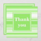 モノグラムライムグリーンストライプ サンキューカード (正面/裏面)