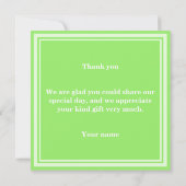 モノグラムライムグリーンストライプ サンキューカード (裏面)