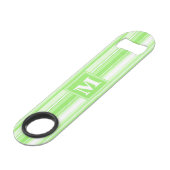 モノグラムライムグリーンストライプ スピード栓抜き (正面アングル)