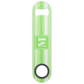 モノグラムライムグリーンストライプ スピード栓抜き (正面)