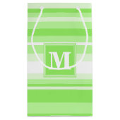 モノグラムライムグリーンストライプ スモールペーパーバッグ (裏面)