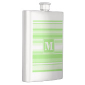 モノグラムライムグリーンストライプ フラスク (右)