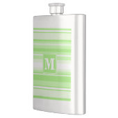 モノグラムライムグリーンストライプ フラスク (左)