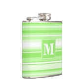 モノグラムライムグリーンストライプ フラスク (右)