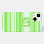 モノグラムライムグリーンストライプ Case-Mate iPhoneケース (裏面 (横))