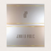 モノグラムラグジュアリーエレガントモダンテンプレートグラマー 名刺 (外部フラット)