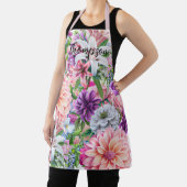 モノグラムラグジュアリーユニークジャイアントフローラかわいらし画像 エプロン (インサイチュ)