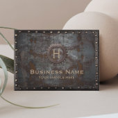 モノグラムラスティ金属フレームヴィンテージ 名刺