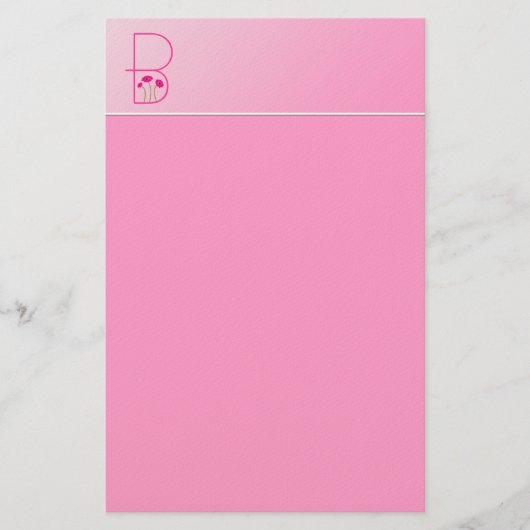 モノグラムラズベリーガーベラデイジー 便箋